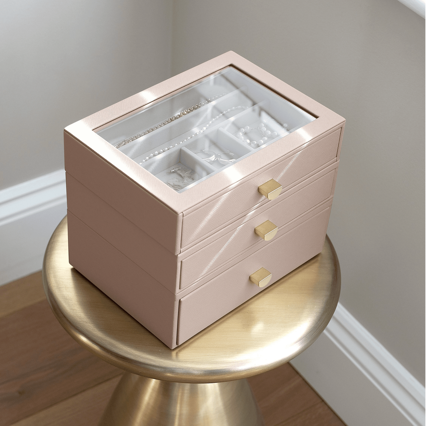 Classic Drawer 3-Set / Blush Pink & Grey