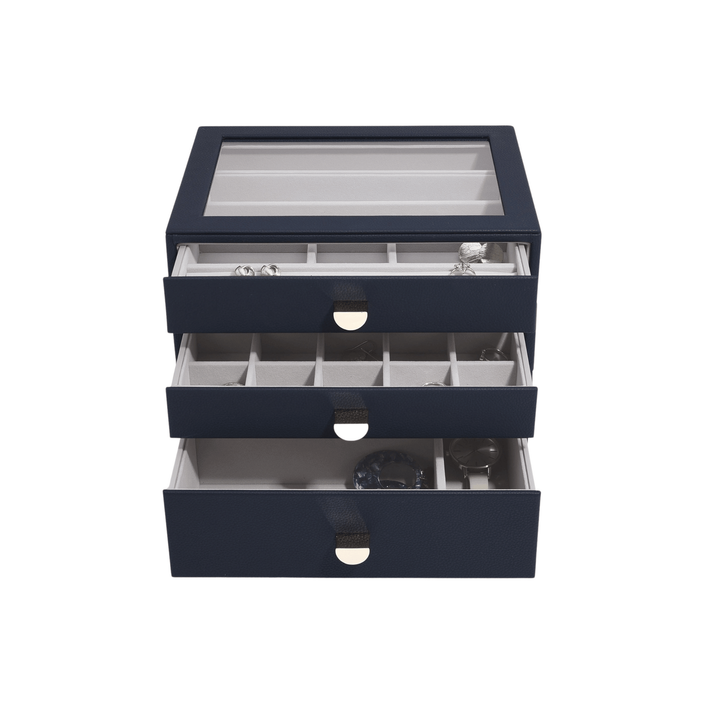 Classic Drawer 3-Set / Navy Blue & Grey