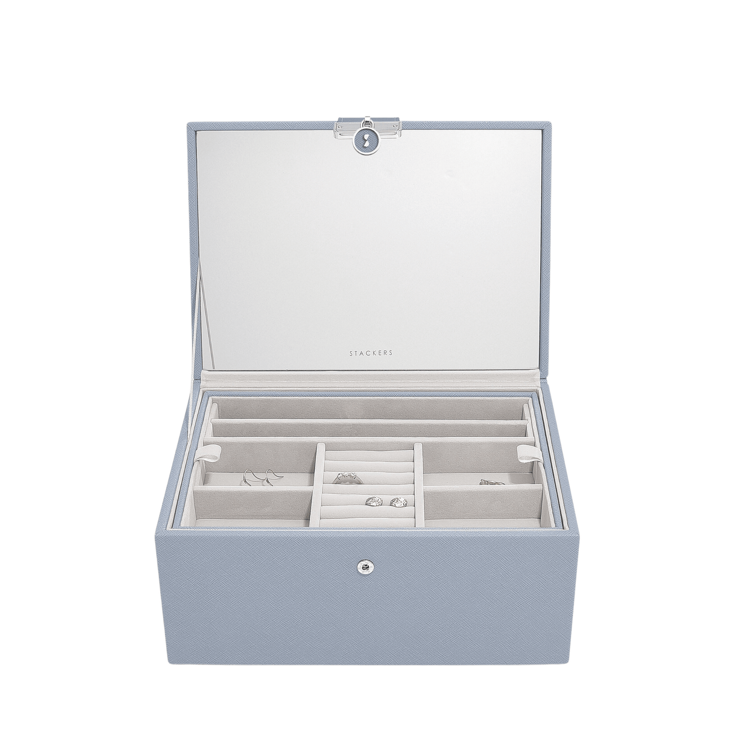 Classic "Luxury" Jwellery Box / Dusky Blue