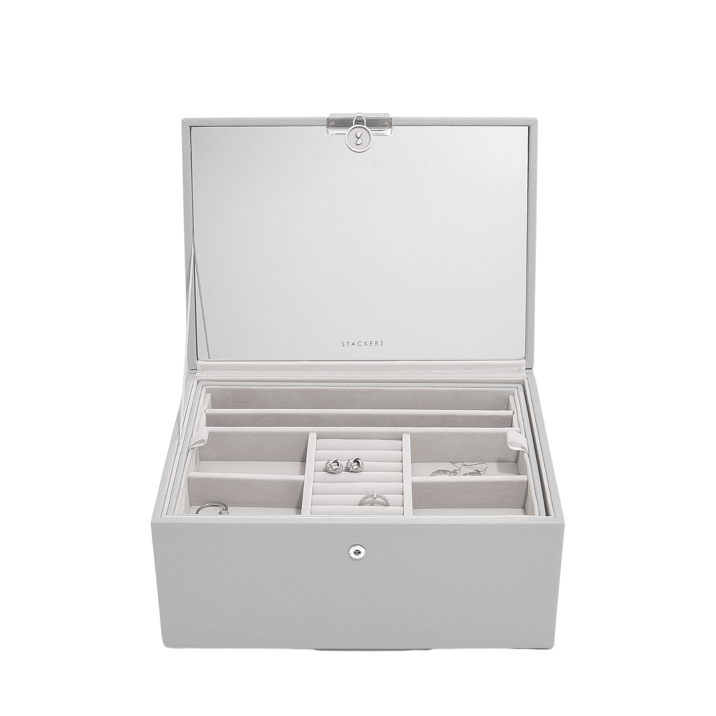 Classic "Luxury" Jwellery Box / Pebble Grey