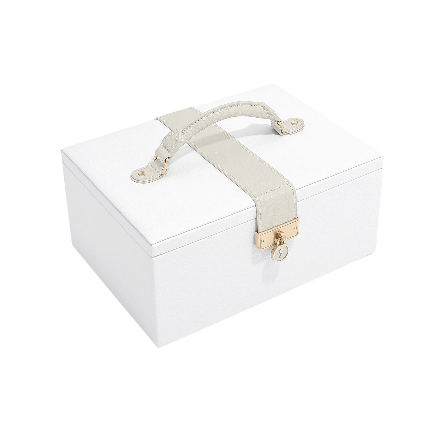 Classic "Luxury" Jwellery Box / Pebble White